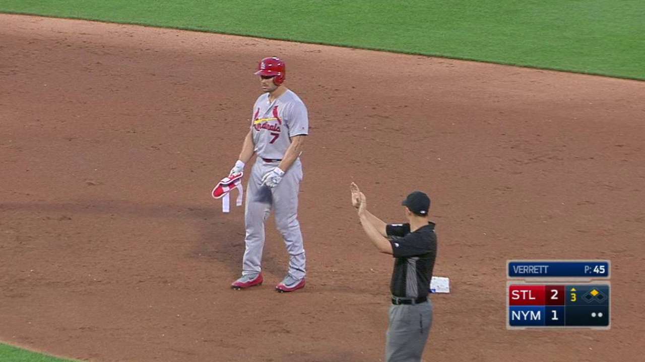 Holliday's two-run double
