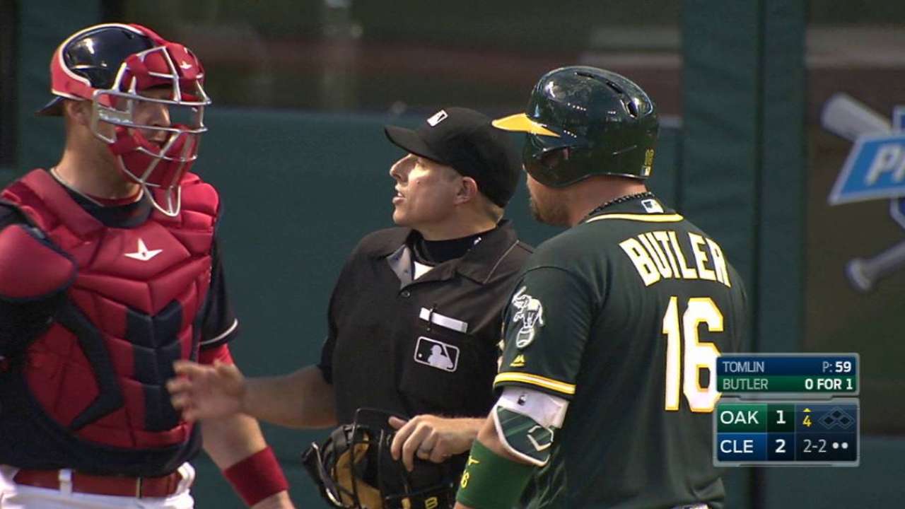 Butler, Gimenez exchange words
