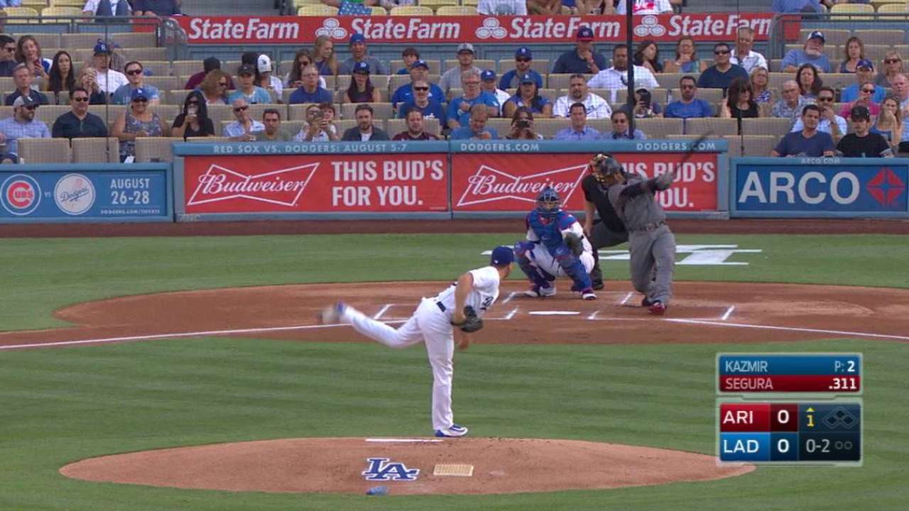 D-backs' Shipley beats Dodgers for first big league win