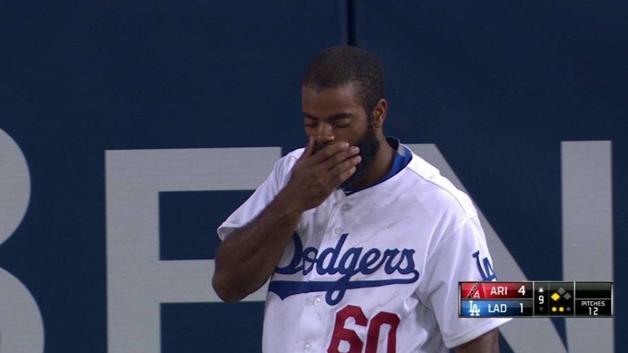 Toles crashes into the wall