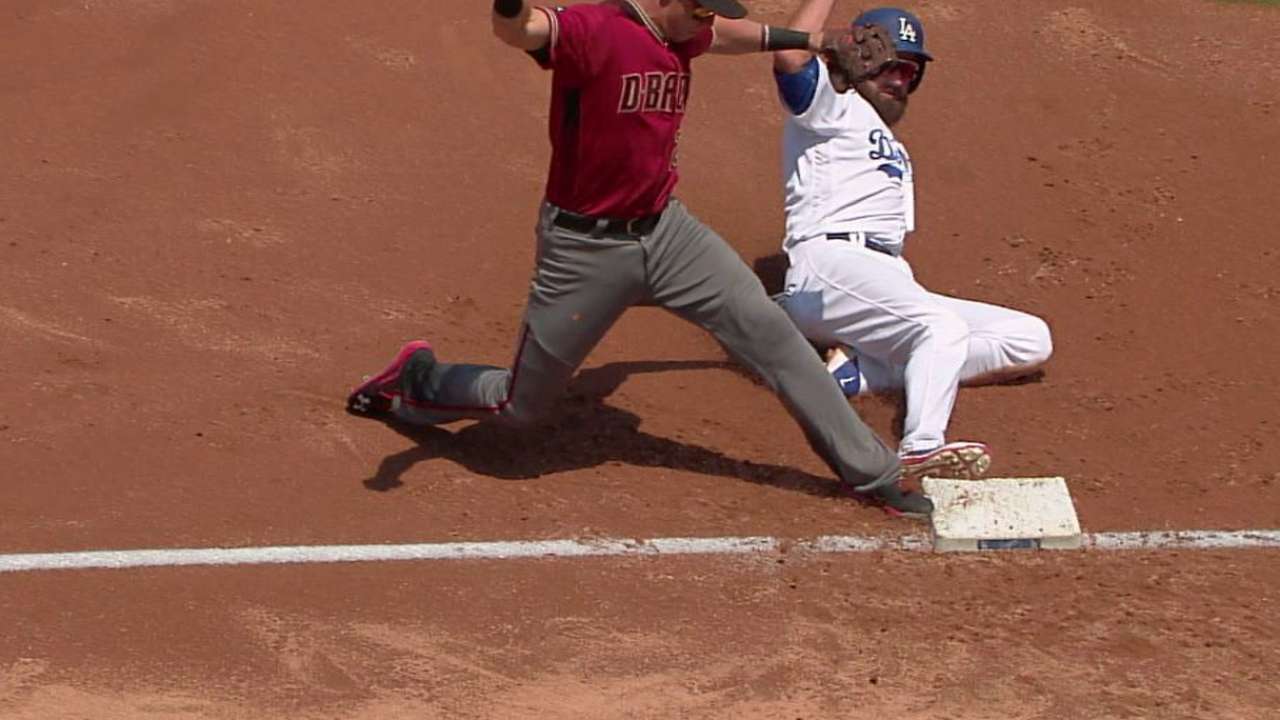 Lamb nabs Van Slyke at third