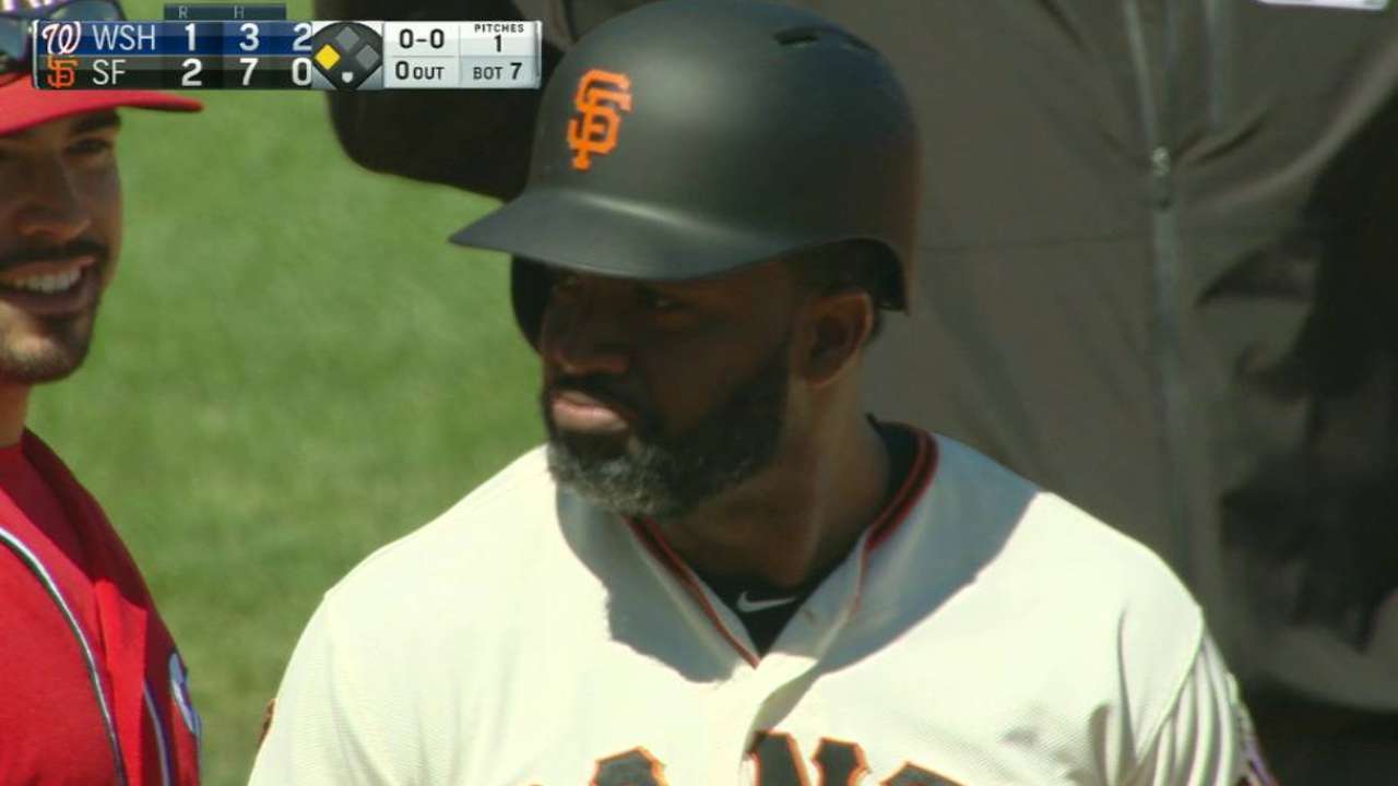 Span's leadoff triple