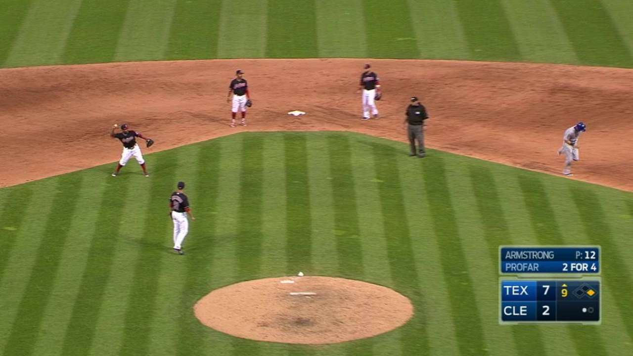 Indians add reliever Armstrong, option Merritt