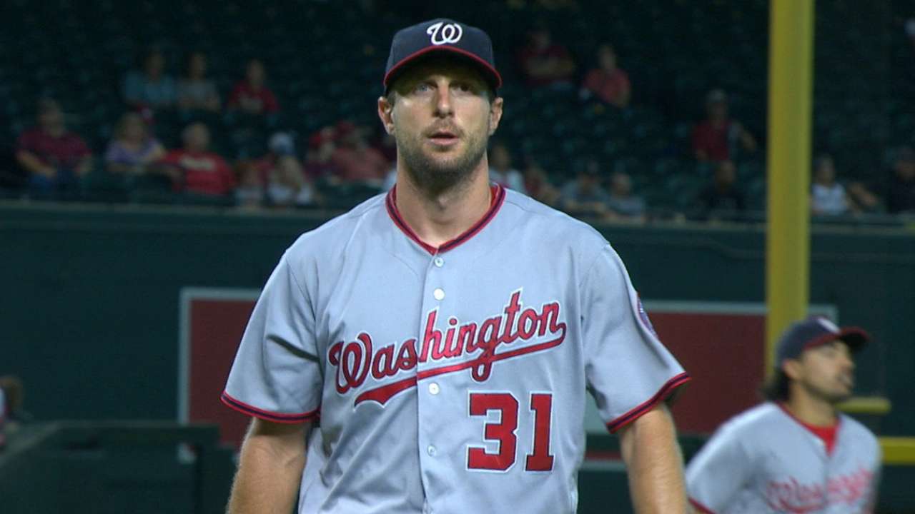Scherzer, Nacionales sacan escobas contra D-backs