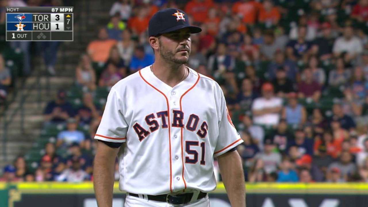 Hoyt's first MLB strikeout