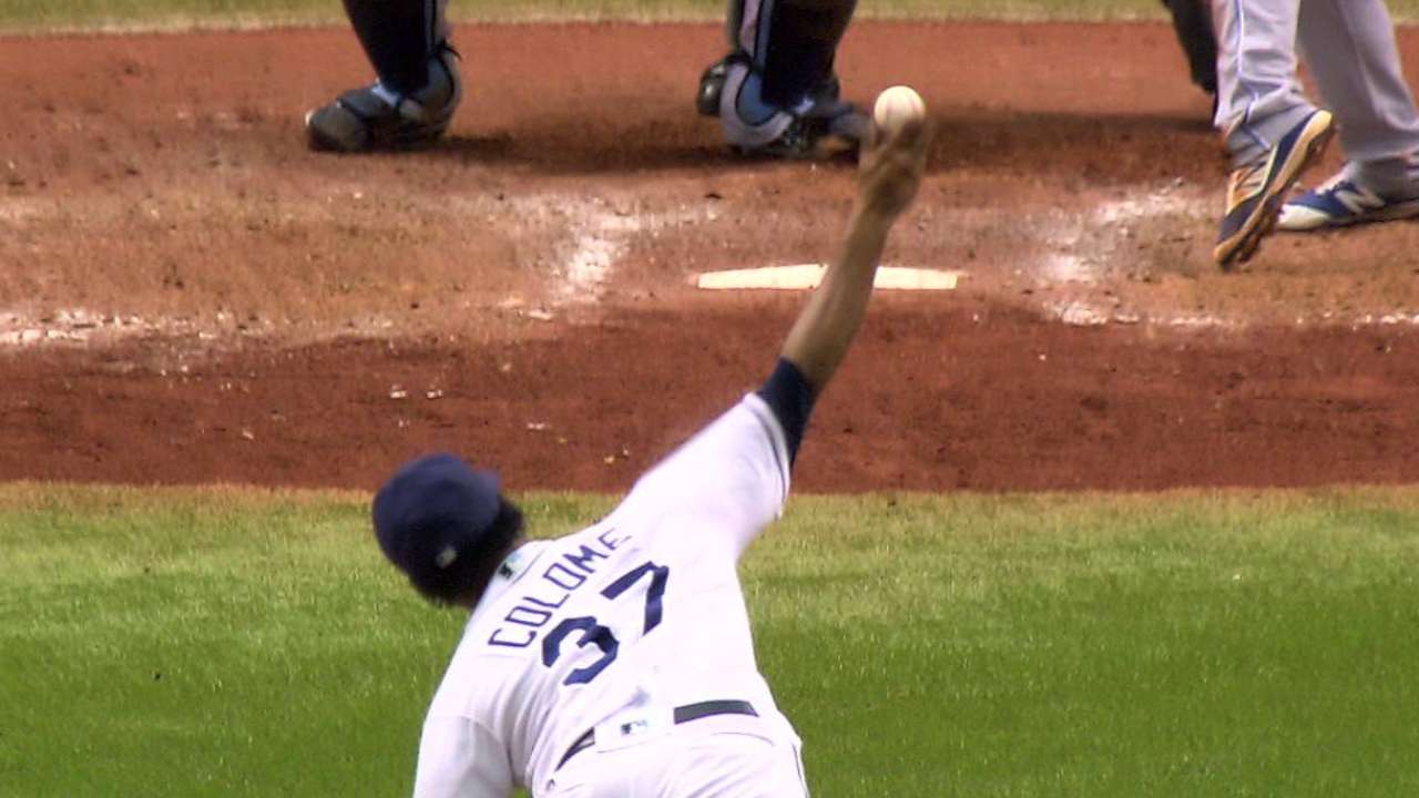 Colome quells rally to earn save