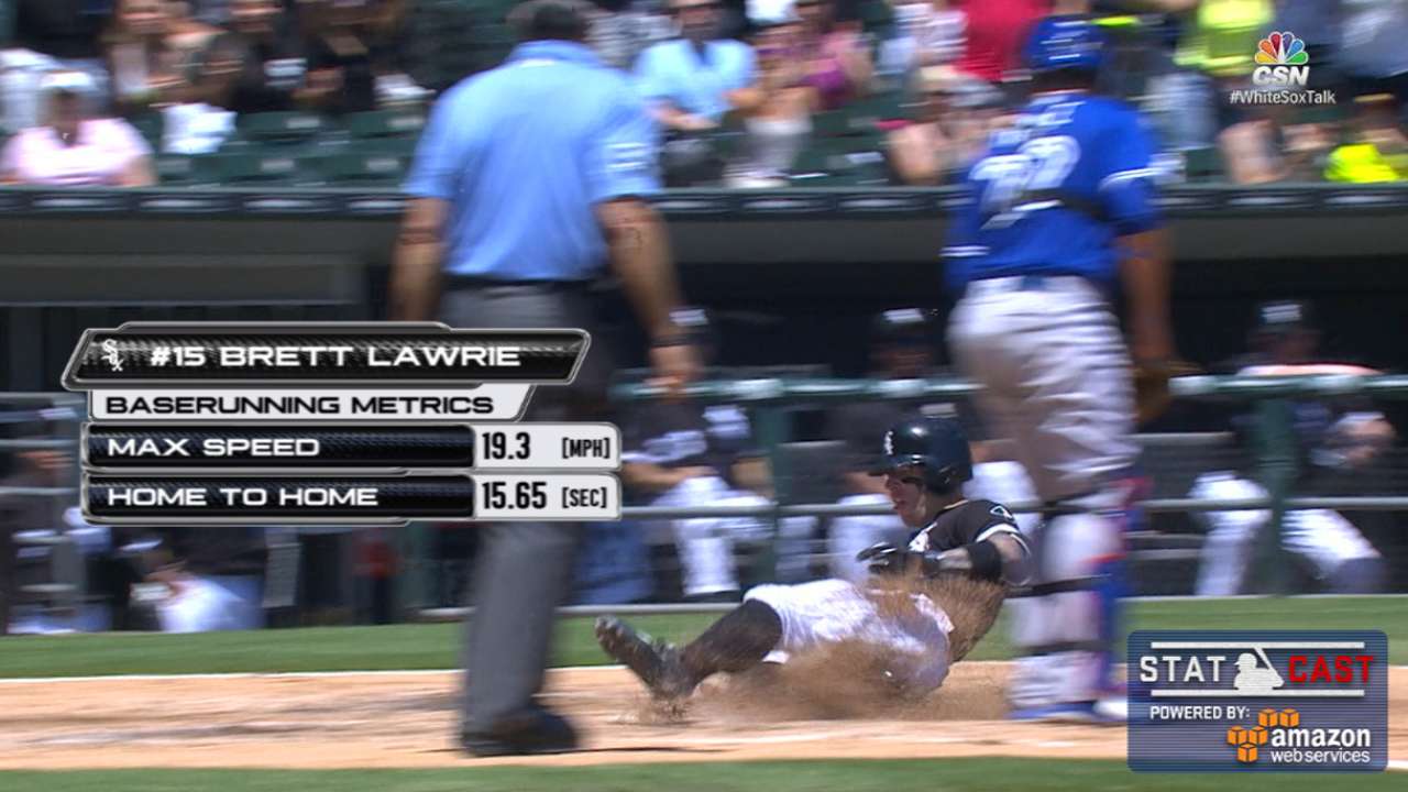 Statcast: Lawrie circles bases
