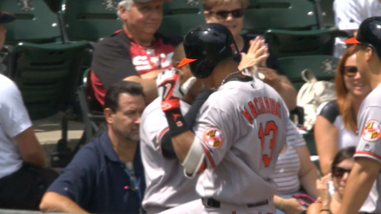O's belt five home runs