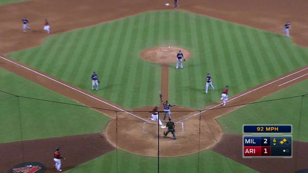 Bradley's RBI bunt single