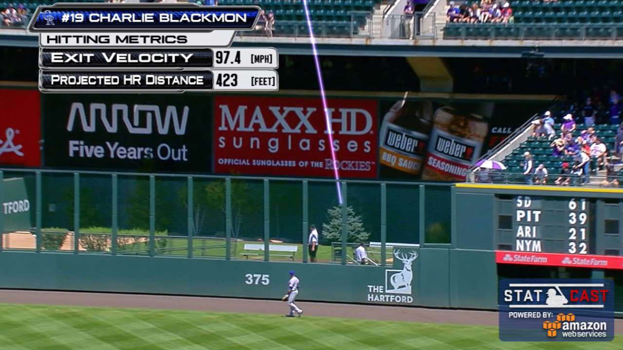 Blackmon belts 7th leadoff homer of season