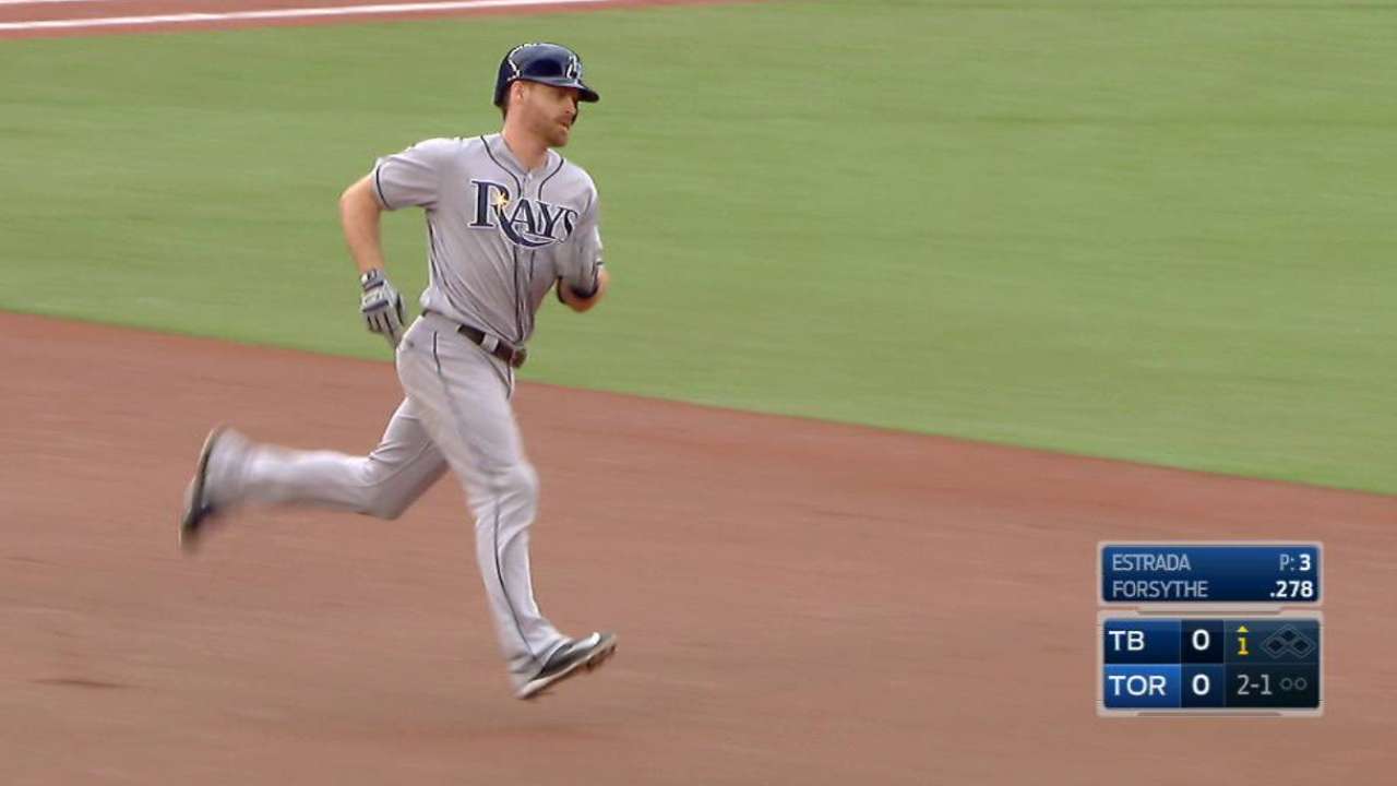Longoria, Forsythe back Smyly in rout of Jays