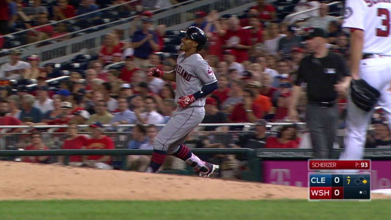 Lindor breaks up no-hit bid