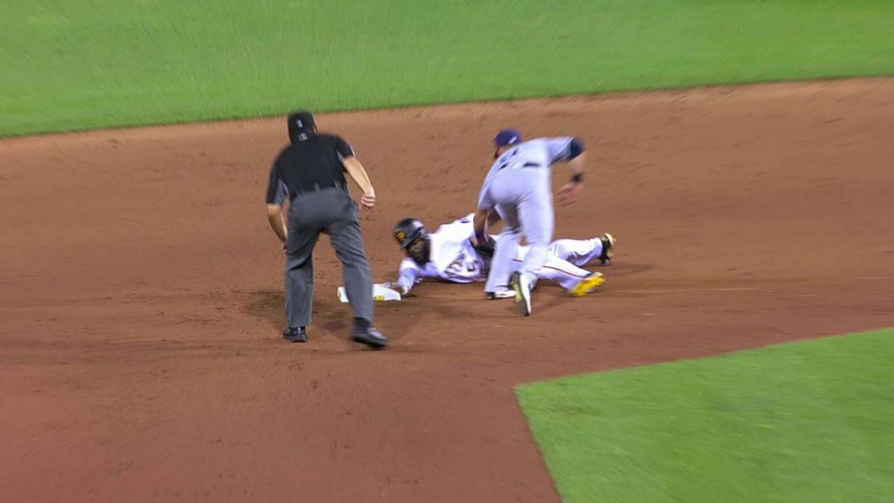 Harrison's slide dodges tag