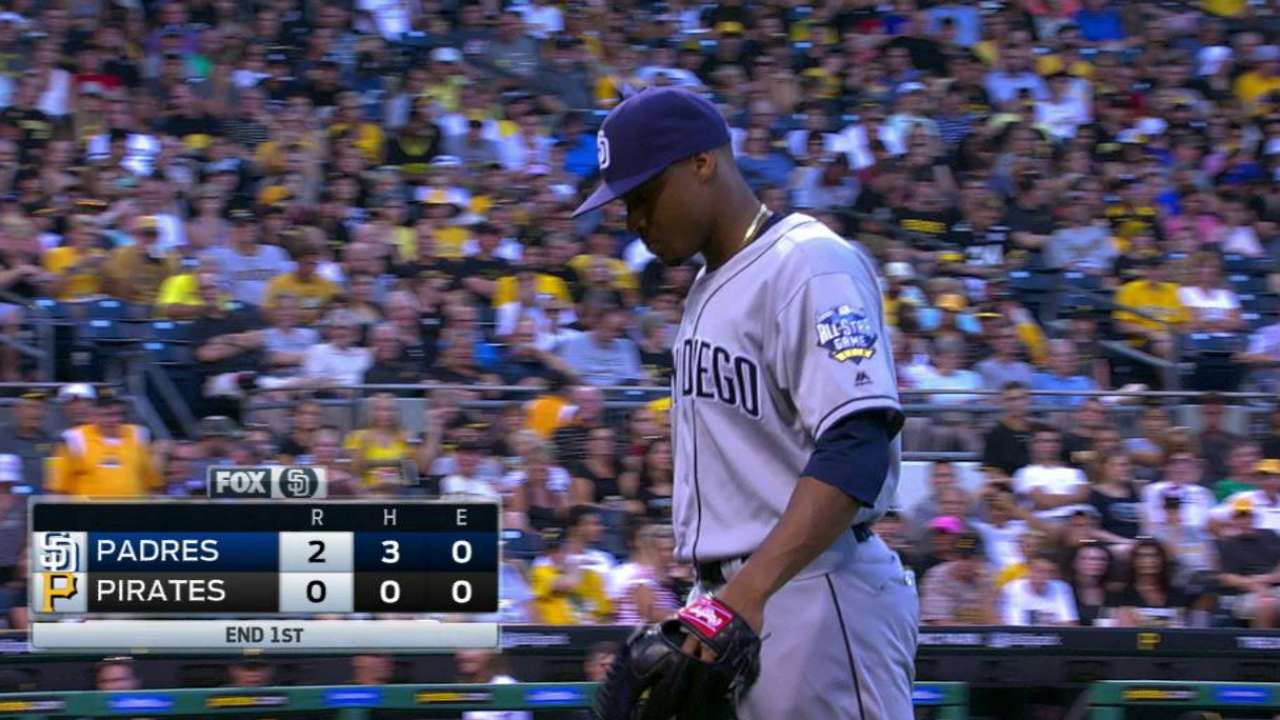 Perdomo fans Cutch in the 1st