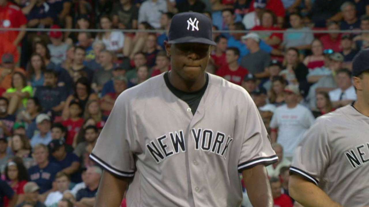 Severino optioned by Yanks after loss to Sox