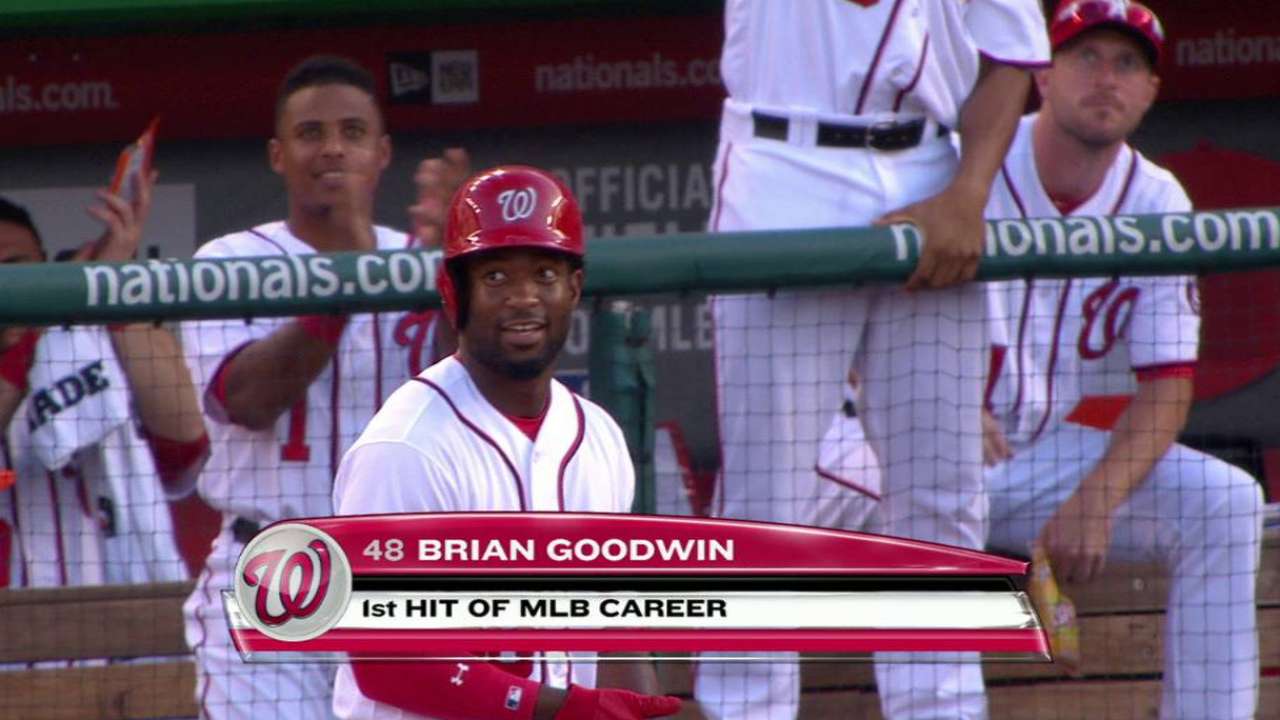 Nats 'ecstatic' after Goodwin's first hit