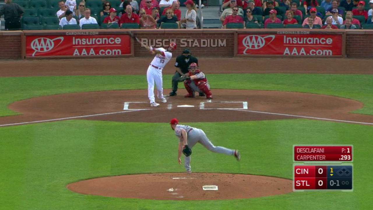 Carpenter's homer to right