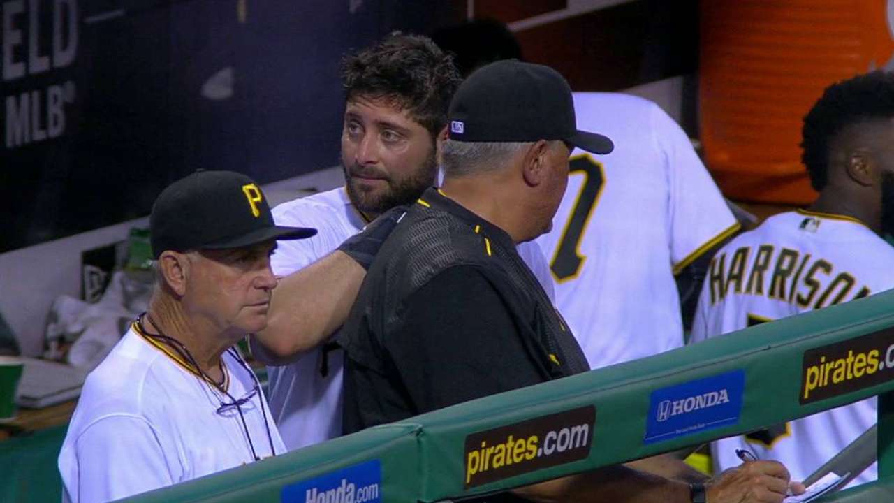 Cervelli out of lineup with left wrist discomfort