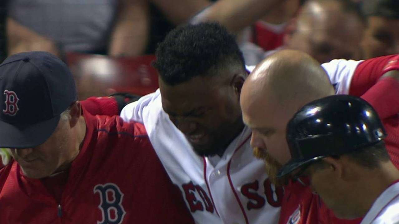 Big Papi exits, X-rays negative