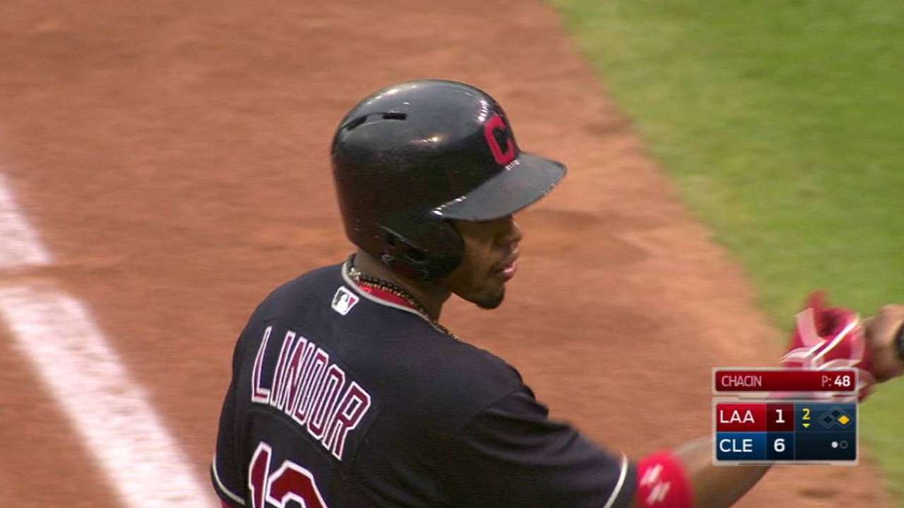 Lindor's RBI single in the 2nd