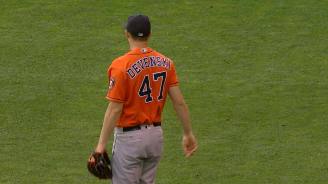 Devenski gets first Major League victory