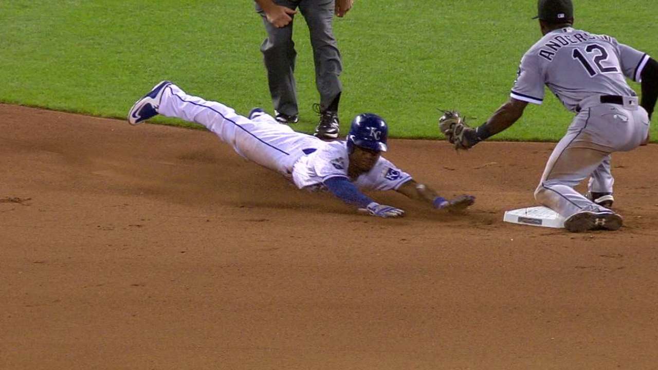 Dyson steals second