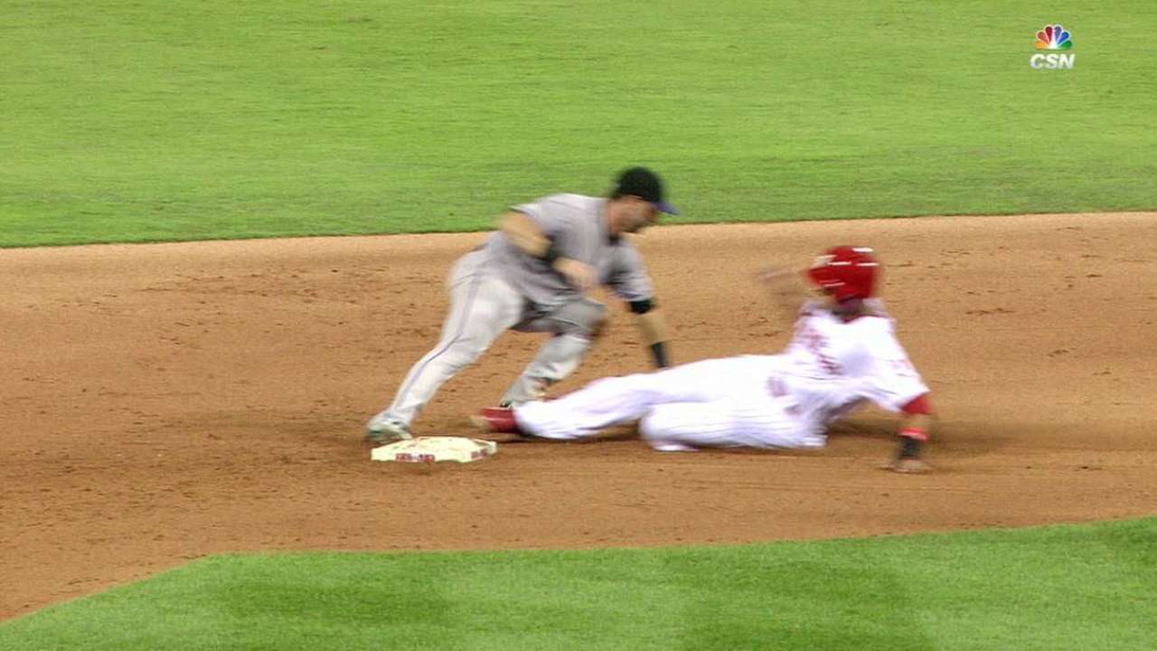 Altherr safe at second