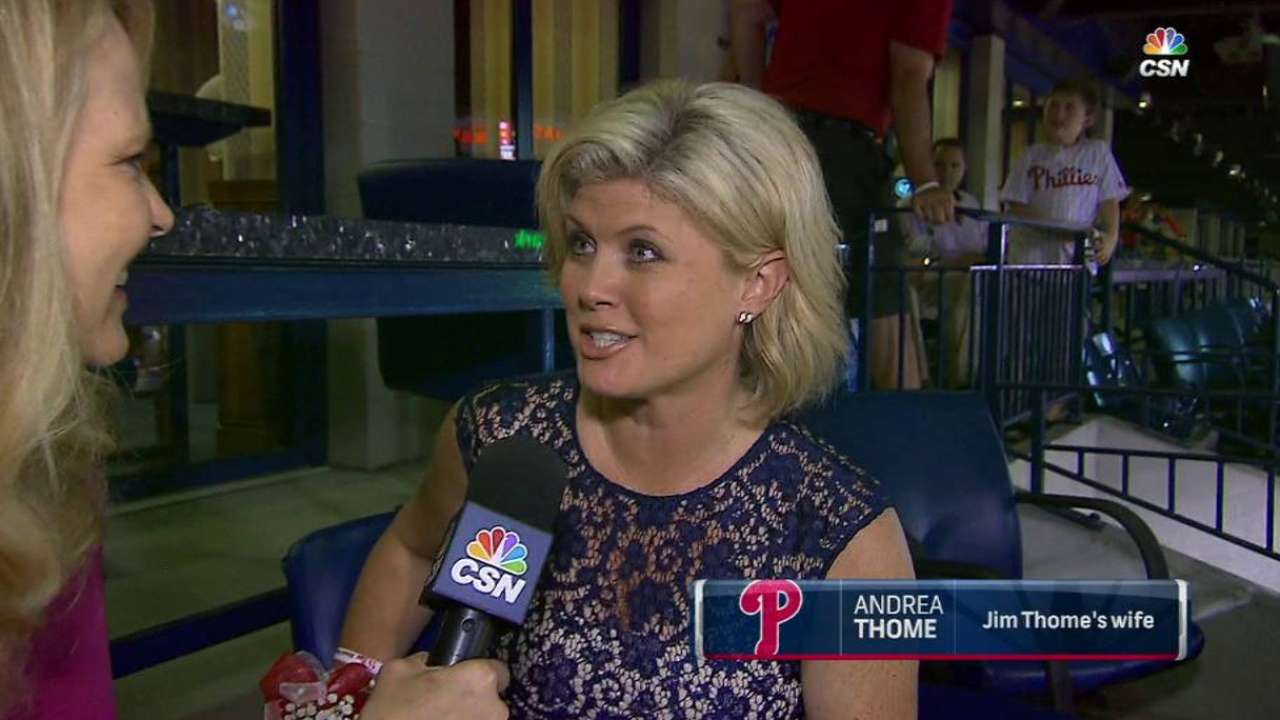 Thome's wife on special night