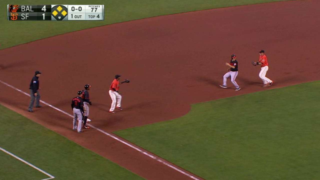 Giants get Kim in rundown