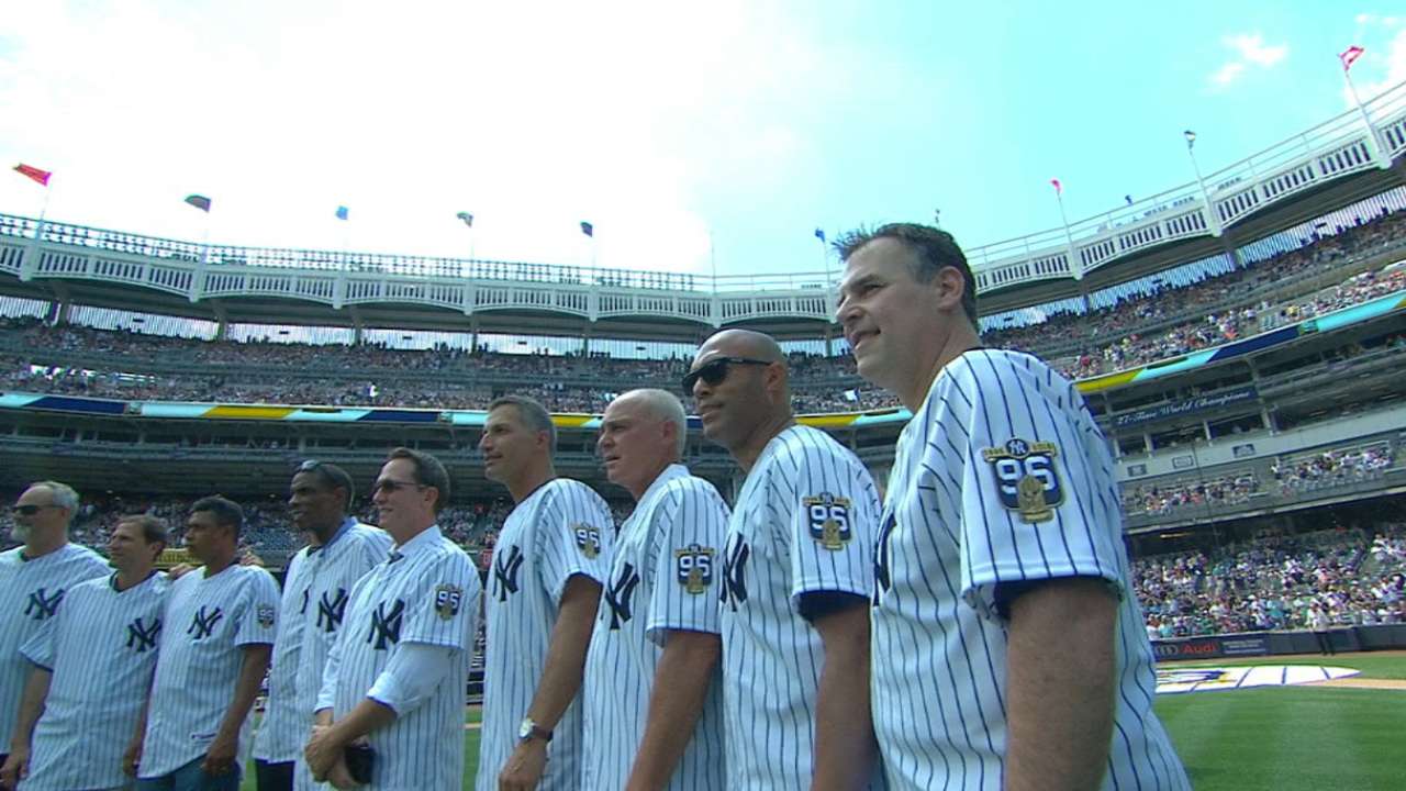 Yankees honor '96 WS champs