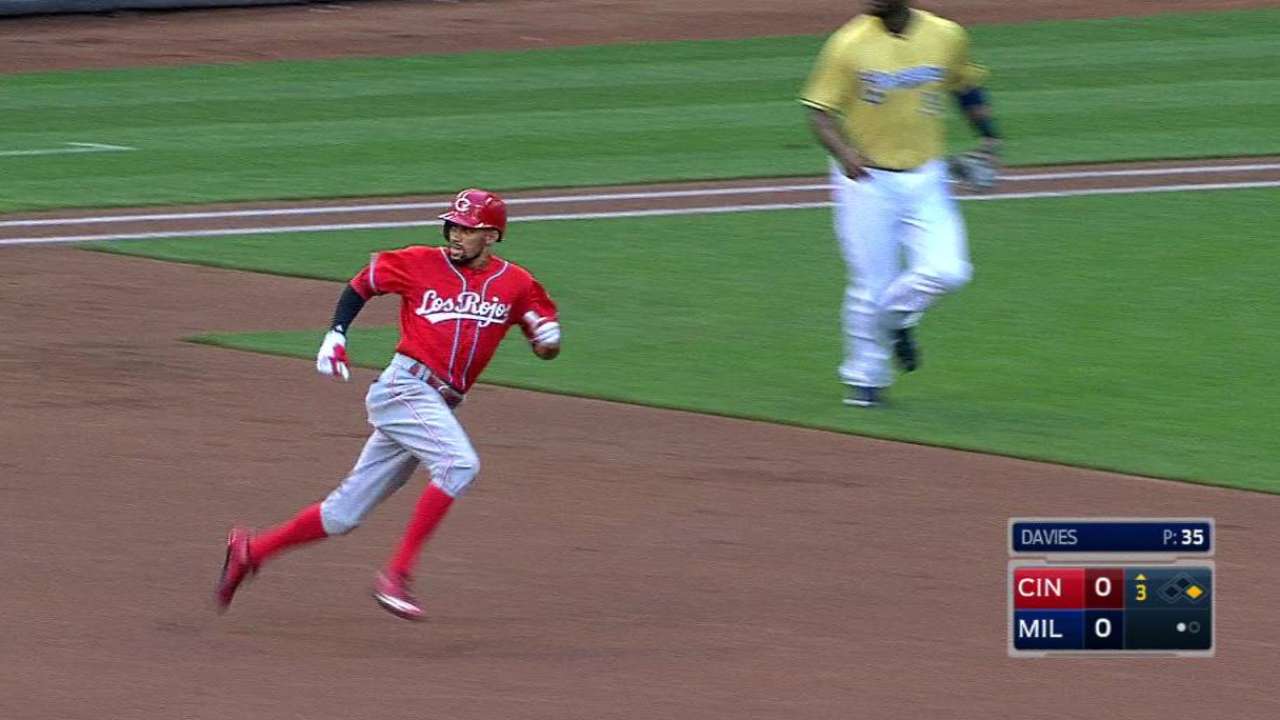 Hamilton's 3rd-inning triple