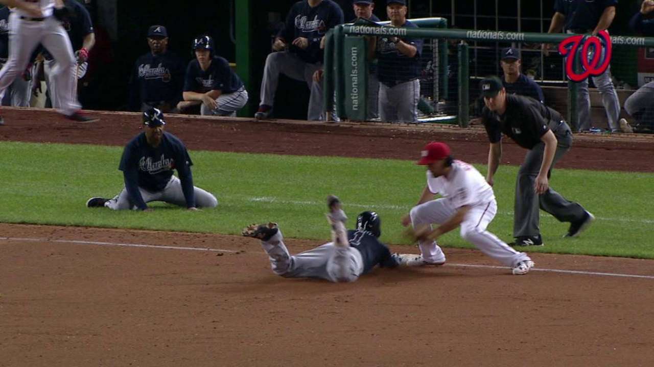 Aybar stands by aggressive decision in 9th inning
