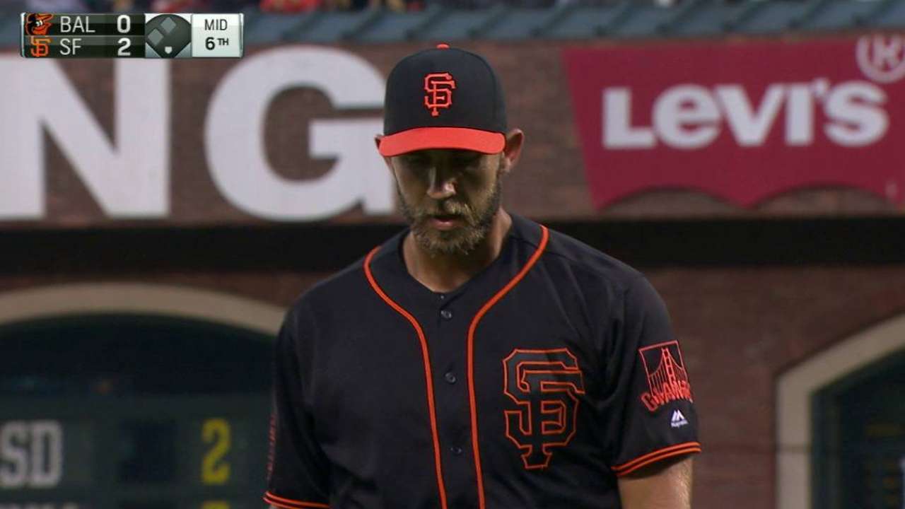 Bumgarner escapes jam