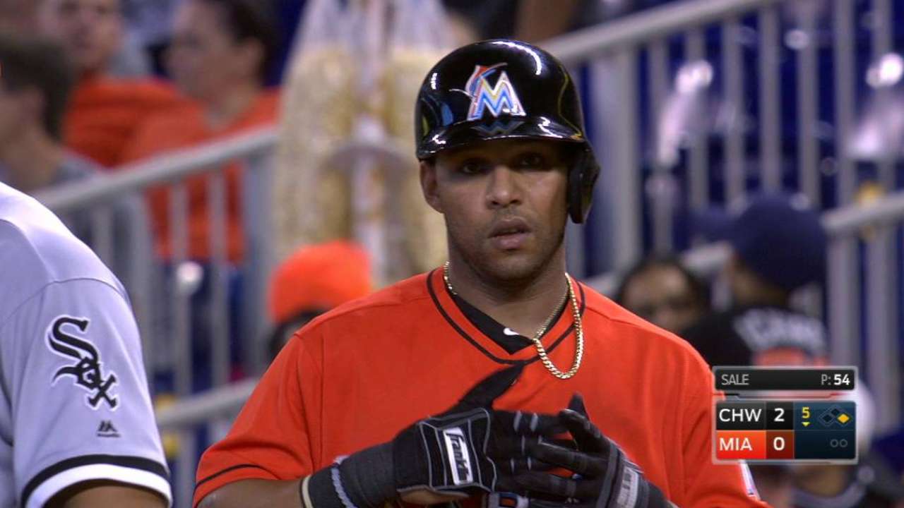 Andino's first hit since 2013