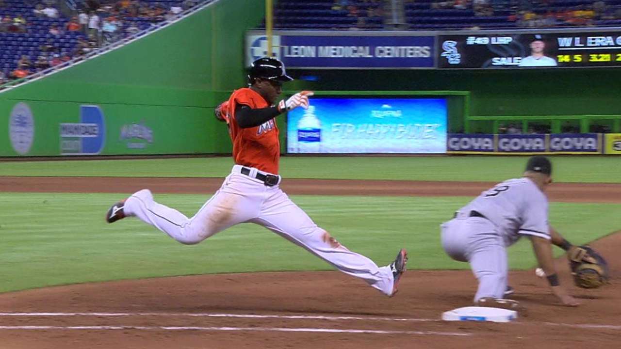 Hechavarria's infield hit