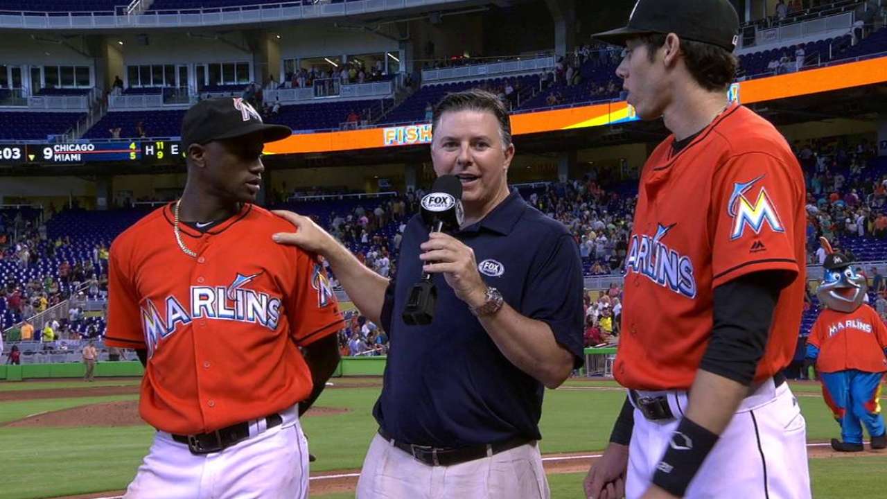 Yelich's throw seals win on tough day for Marlins