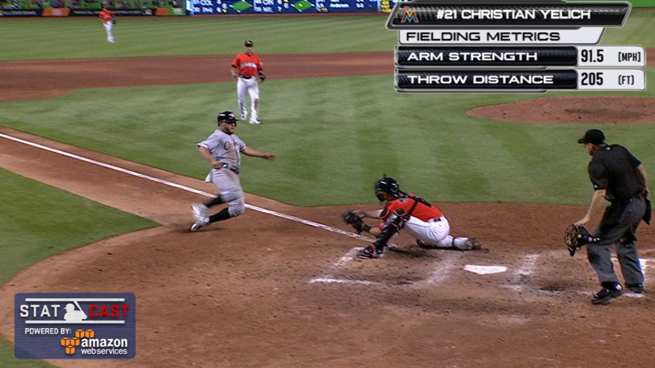 Statcast: Yelich's clutch throw
