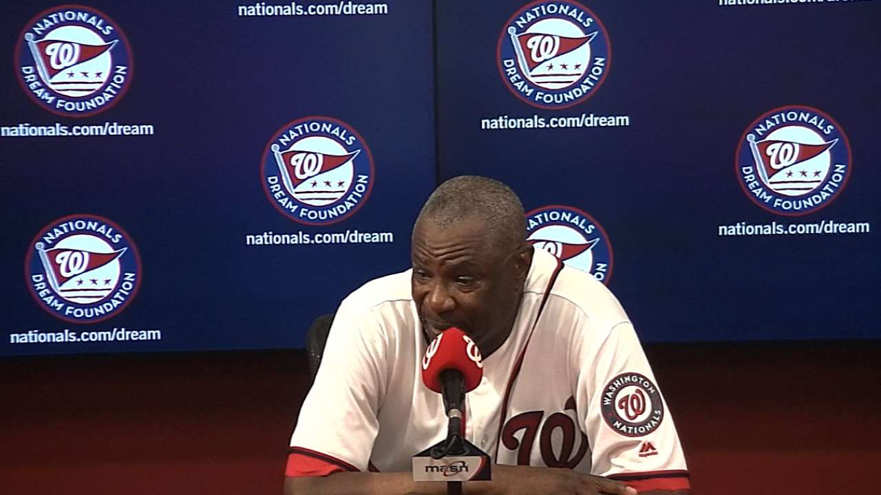Baker on Nationals' 9-1 win