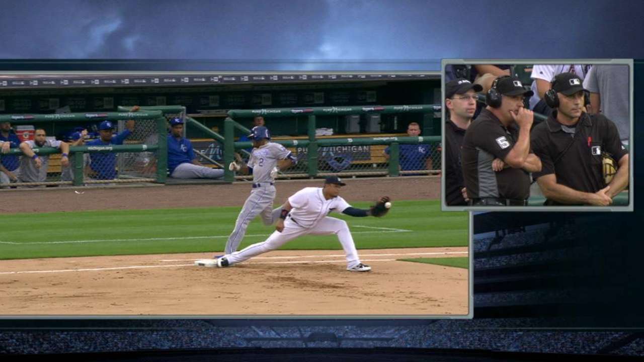 Escobar reaches first safely