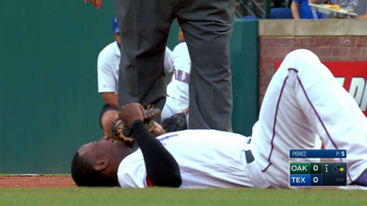 Profar shaken up after collision