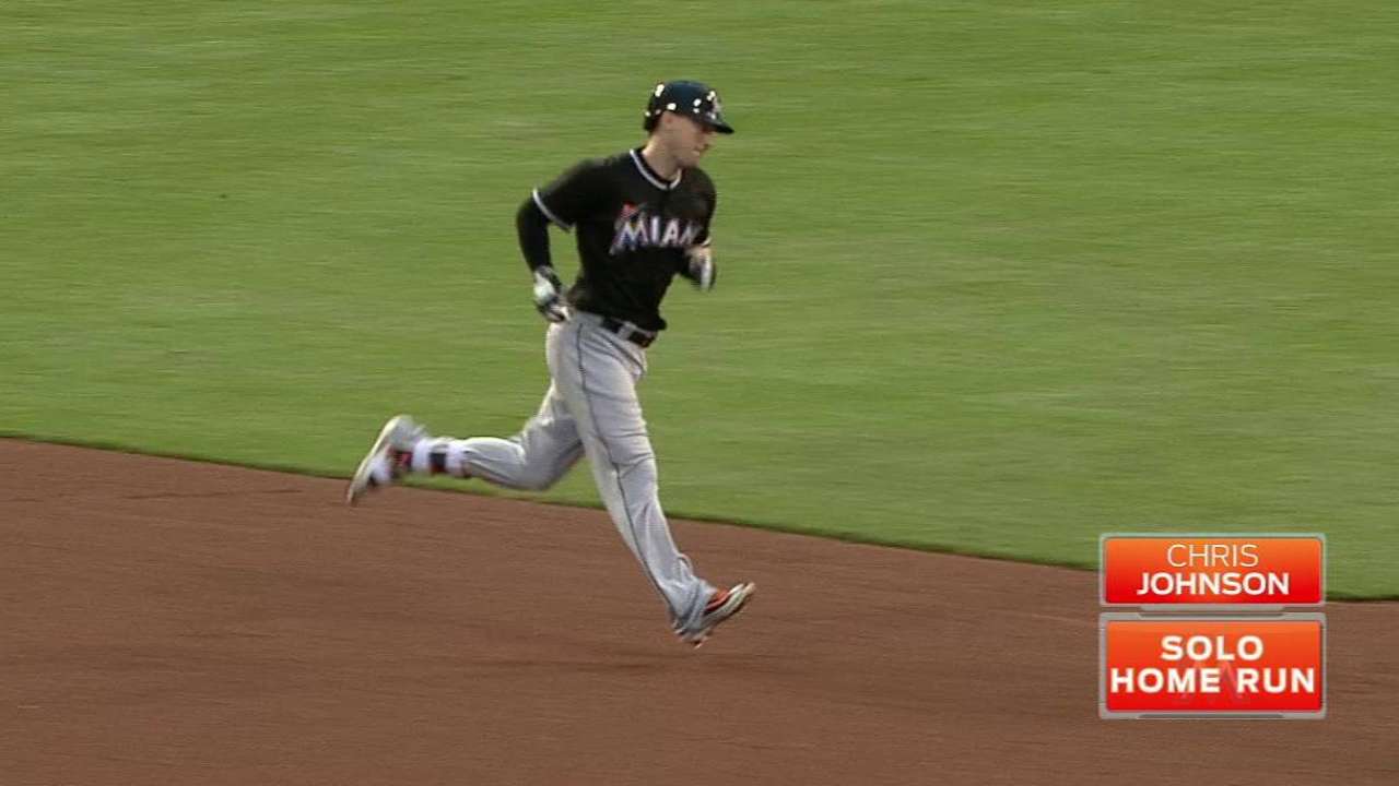 Johnson's solo homer