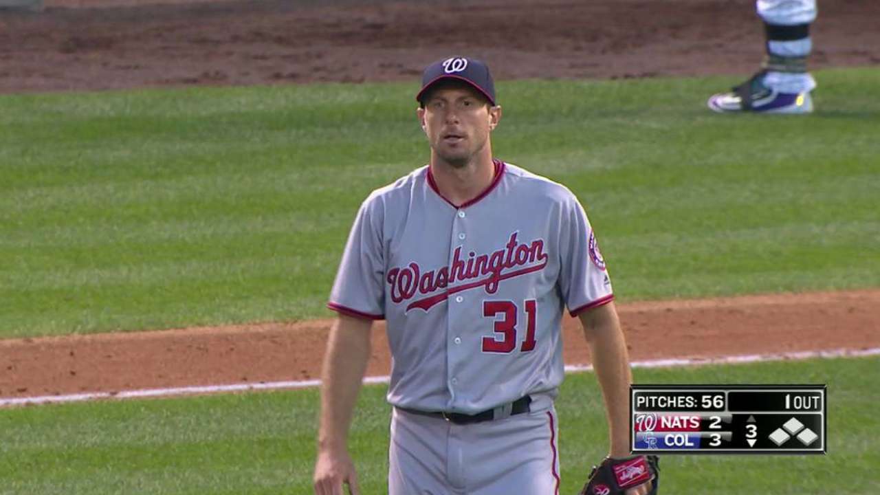 Scherzer fans Arenado in the 3rd