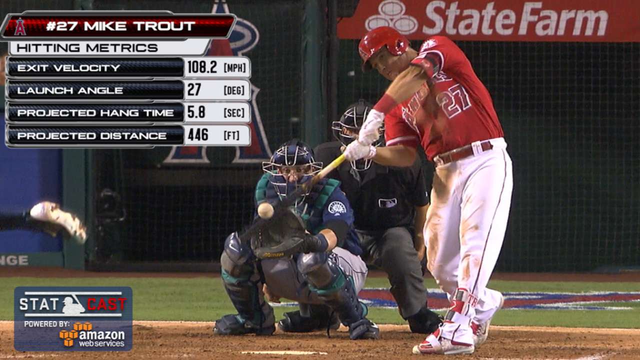 Statcast: Trout homers off King