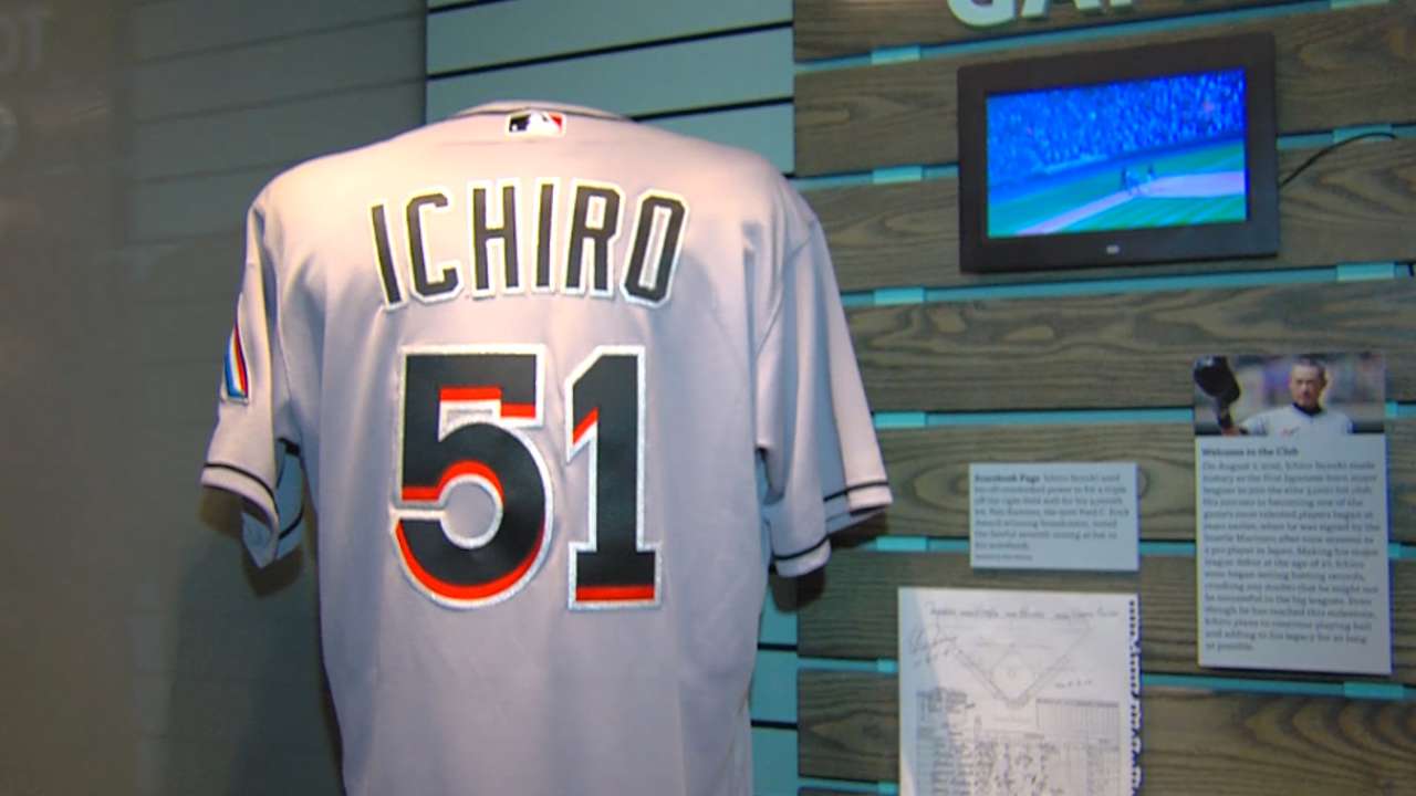 Ichiro memorabilia at the HOF