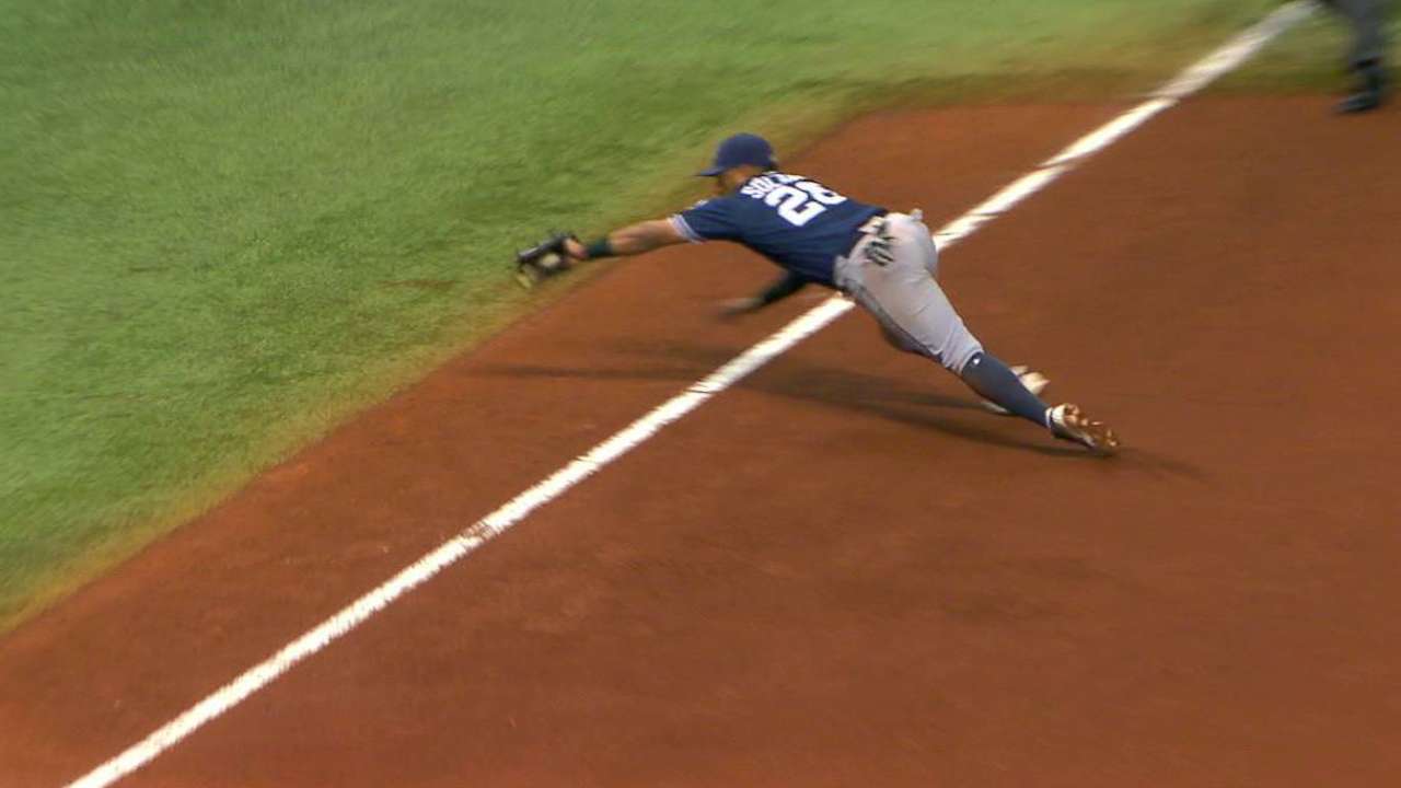 Solarte robs Longoria