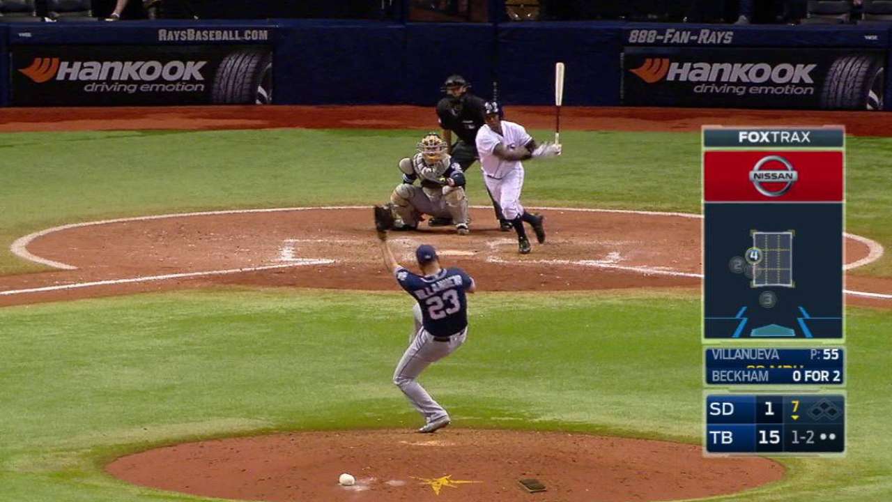 Villanueva knocks down a liner