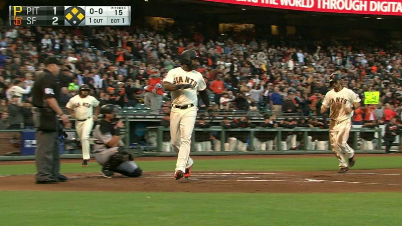 Posey's back: Catcher a catalyst vs. Pirates