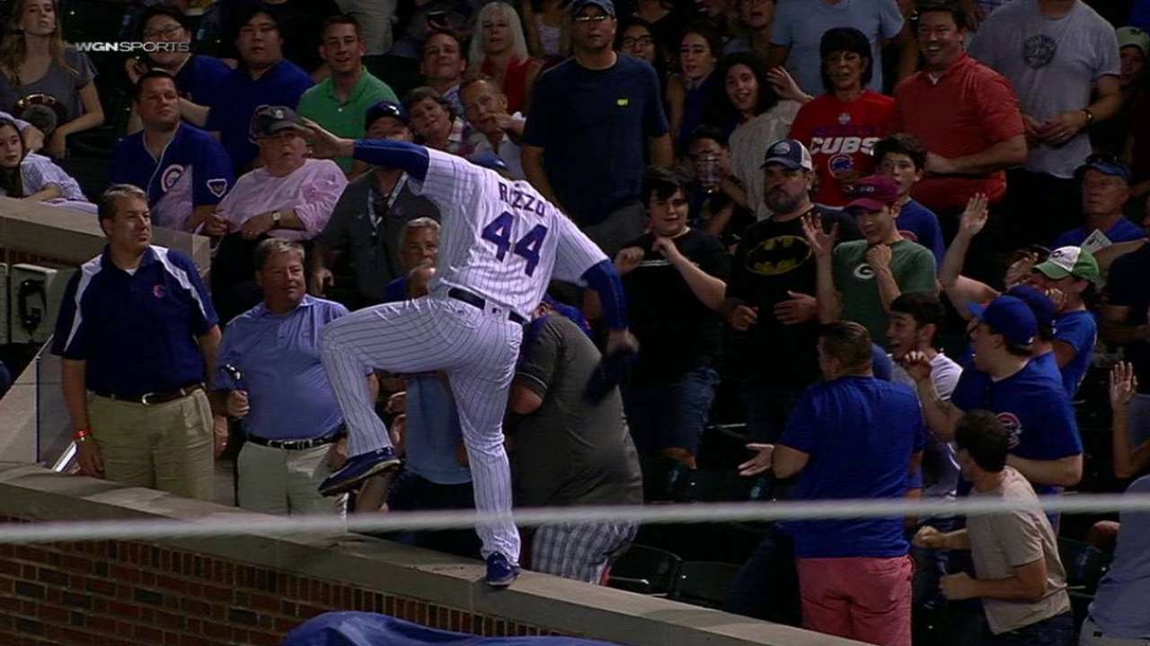 Rizzo on great catch