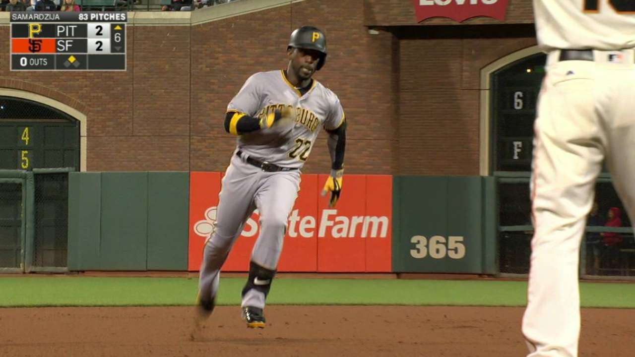 McCutchen's triple in the 6th