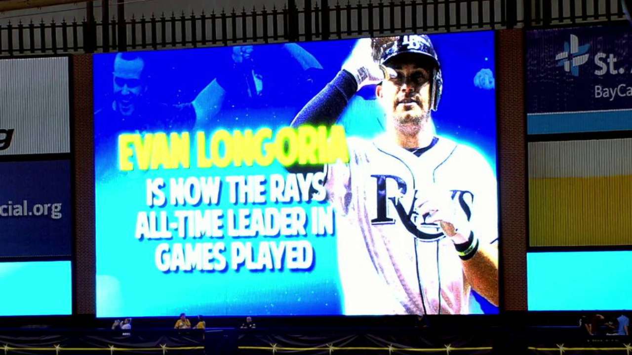 Longoria sets Rays' record